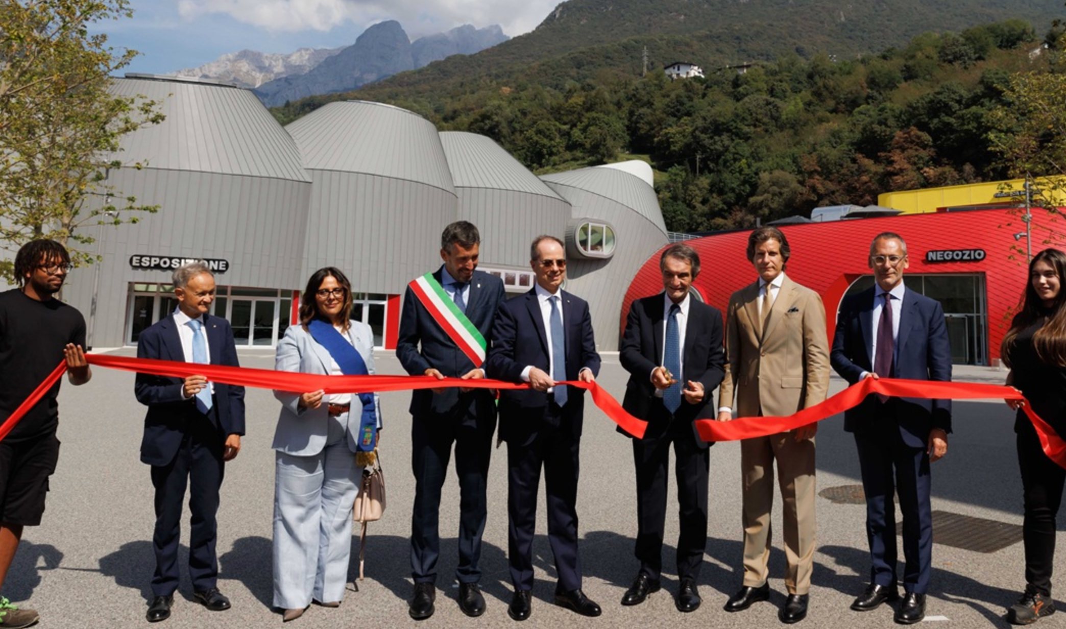 The Moto Guzzi factory and museum in Mandello del Lario on the eastern shore of Lake Como, home of the Italian motorcycle manufacturer since 1921.